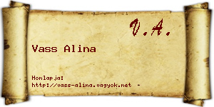 Vass Alina névjegykártya